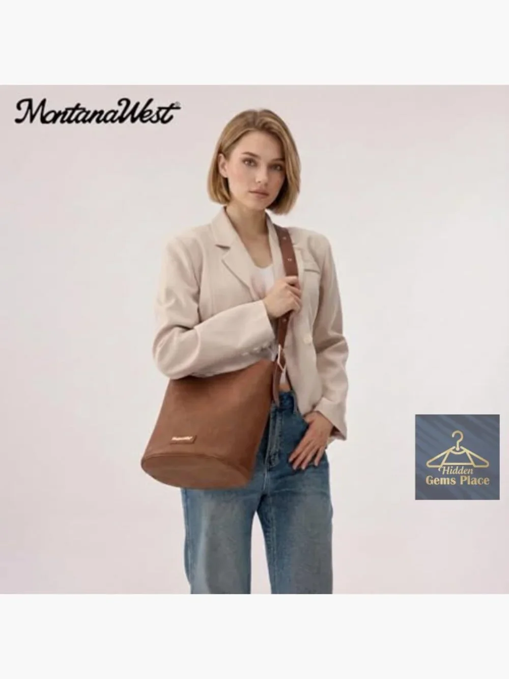 Medium Hobo Bag with Coin Pouch - Soft PU Leather Shoulder Tote
